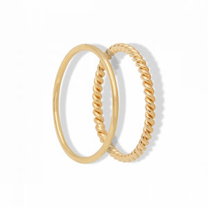 Ami & Emi Ring Set Gold Plated